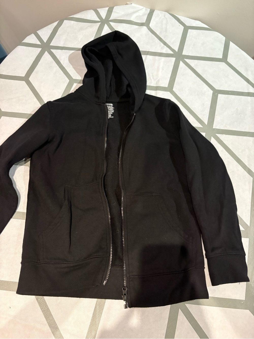 LG Black Kids Zip-Up Hooded Shirt Jacket